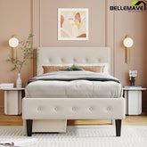 Bellemave® Twin Size Upholstered Platform Bed with 2 Drawers - Bellemave